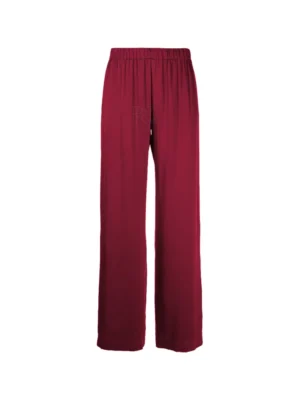 Σετ Σατέν Παντελόνι Πουκάμισο Cherry Red - Παντελόνα