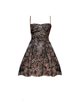 CAROLINA Μίνι Φόρεμα Animal Print σε Α Γραμμή